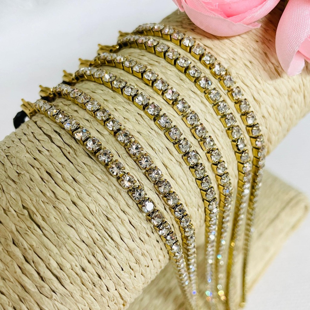 Bracelet stainless steel 3mm 6pcs