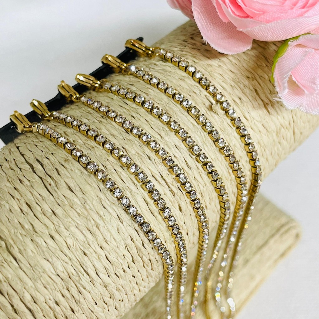 Bracelet stainless steel 2mm 6pcs