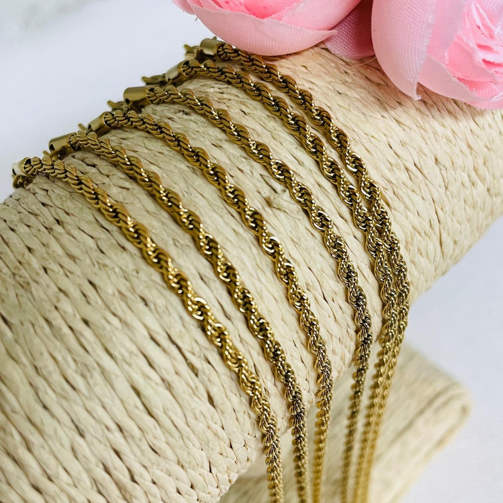 Bracelet stainless steel 2mm 6pcs
