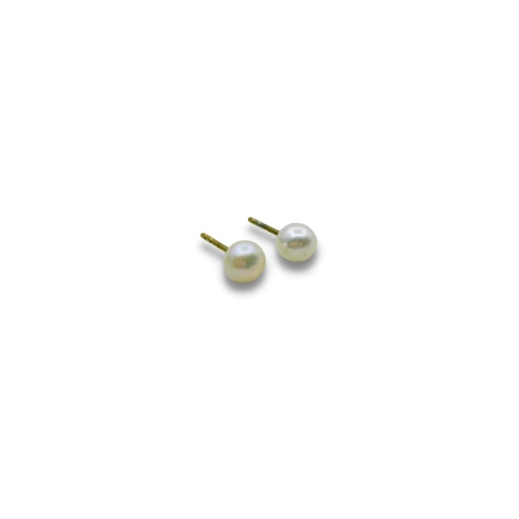 Stainless steel pearl earrings