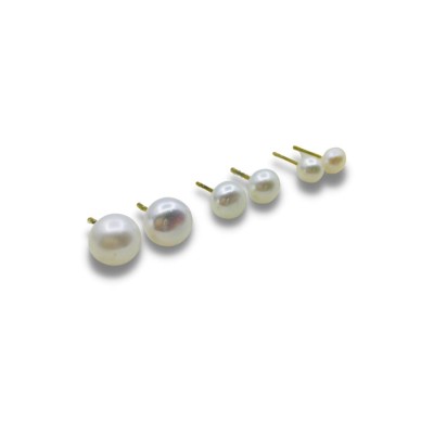 Stainless steel pearl earrings