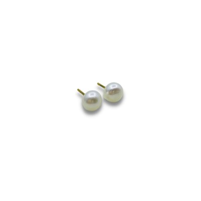 Stainless steel pearl earrings