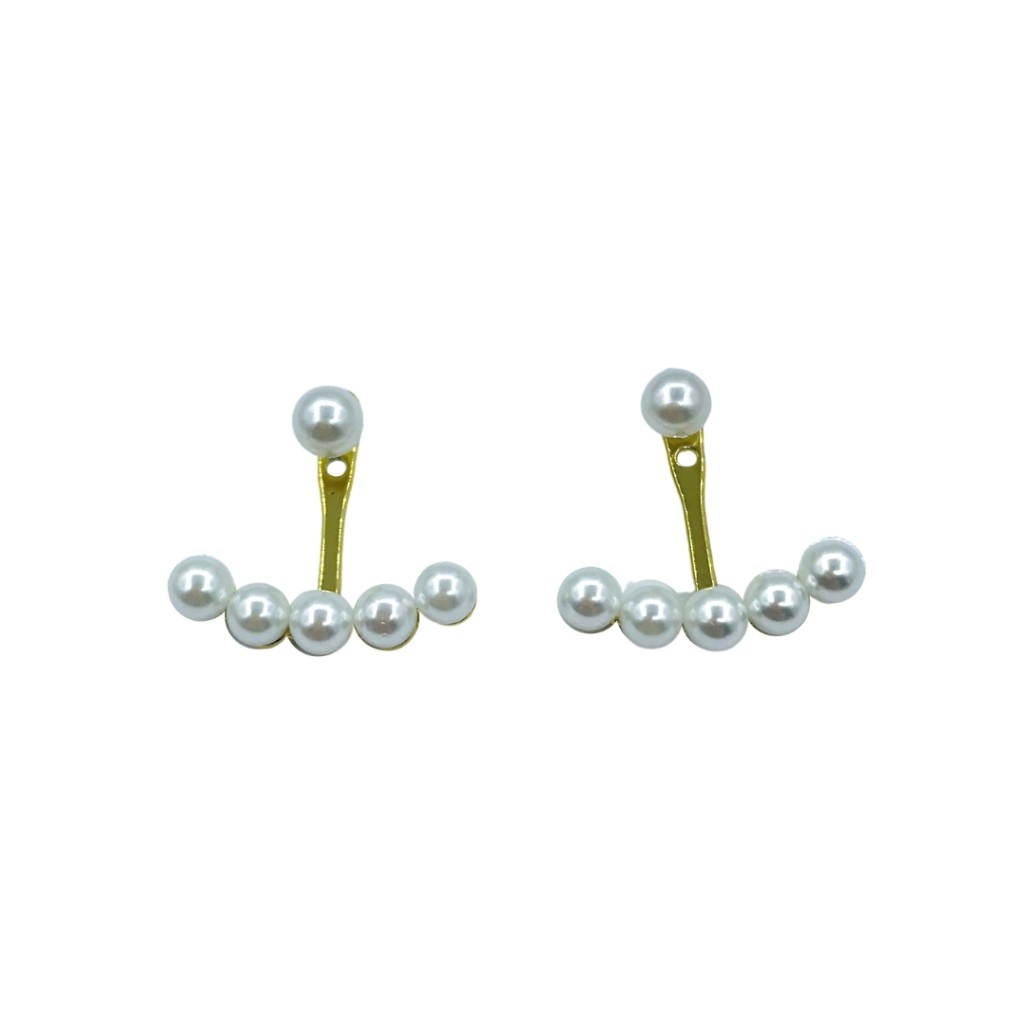 Stainless steel pearl earrings