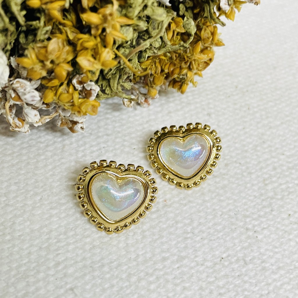 Stainless steel pearl earrings