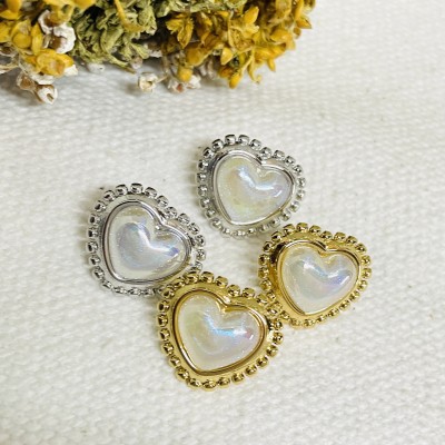Stainless steel pearl earrings