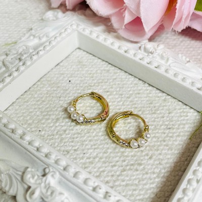 Earrings with Pearls stainless steel