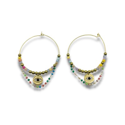 Stainless steel hoop earrings
