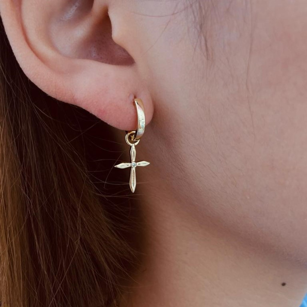 Stainless steel hoop earrings