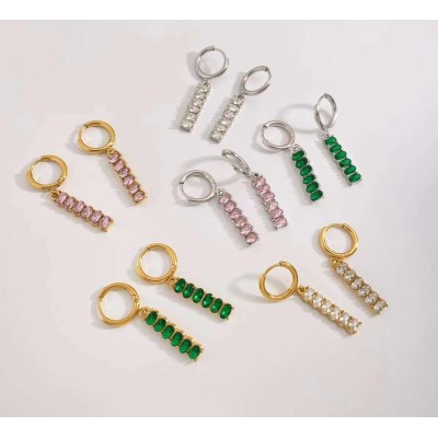 Stainless steel hoop earrings