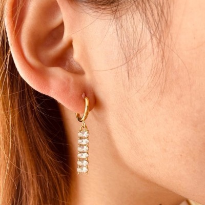 Stainless steel hoop earrings