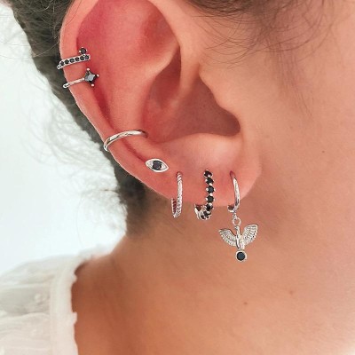 Stainless steel hoop earrings