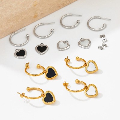 Stainless steel hoop earrings