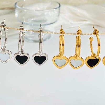 Stainless steel hoop earrings