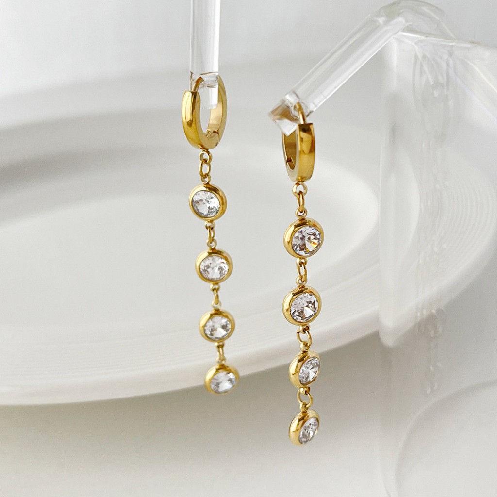 Stainless steel hoop earrings