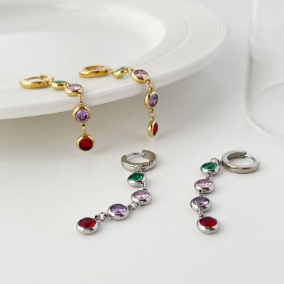 Stainless steel hoop earrings