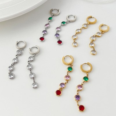 Stainless steel hoop earrings