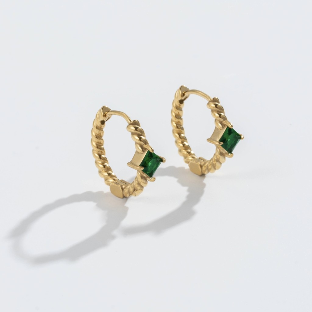 Stainless steel hoop earrings