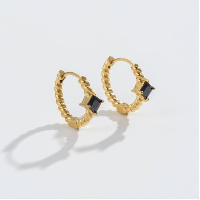 Stainless steel hoop earrings