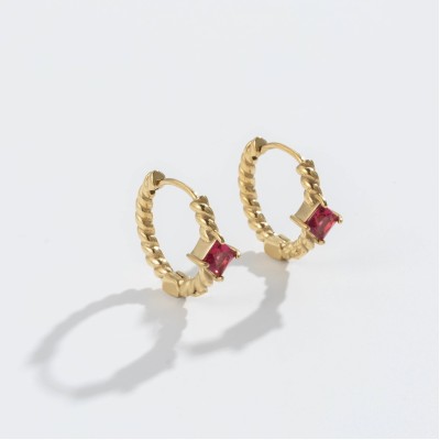 Stainless steel hoop earrings