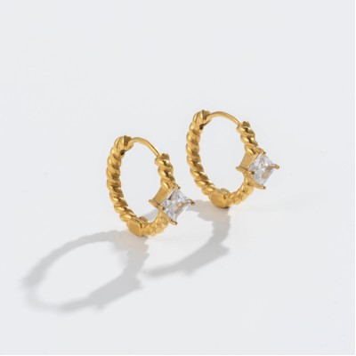 Stainless steel hoop earrings