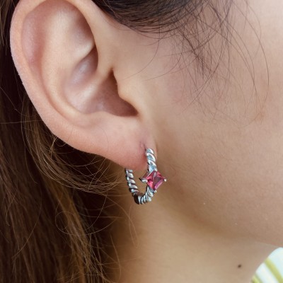 Stainless steel hoop earrings