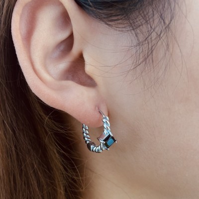 Stainless steel hoop earrings