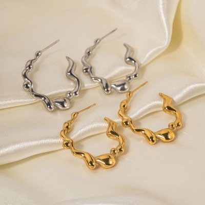 Stainless steel hoop earrings