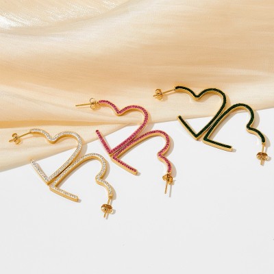 Stainless steel hoop earrings