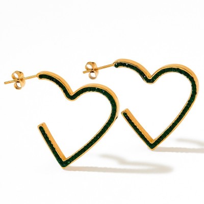 Stainless steel hoop earrings