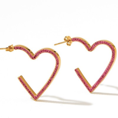 Stainless steel hoop earrings