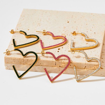 Stainless steel hoop earrings