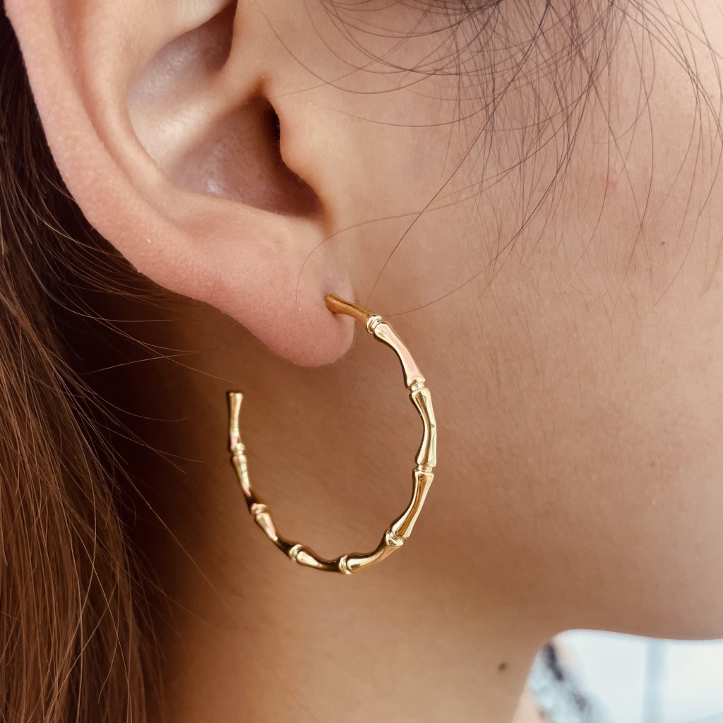 Stainless steel hoop earrings