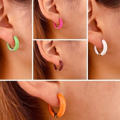 Stainless steel hoop earrings