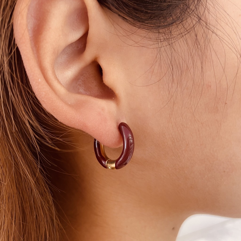 Stainless steel hoop earrings