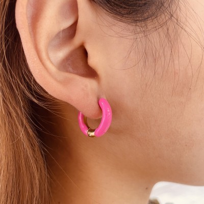 Stainless steel hoop earrings