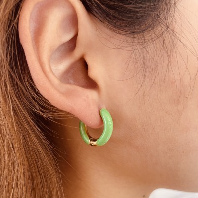 Stainless steel hoop earrings