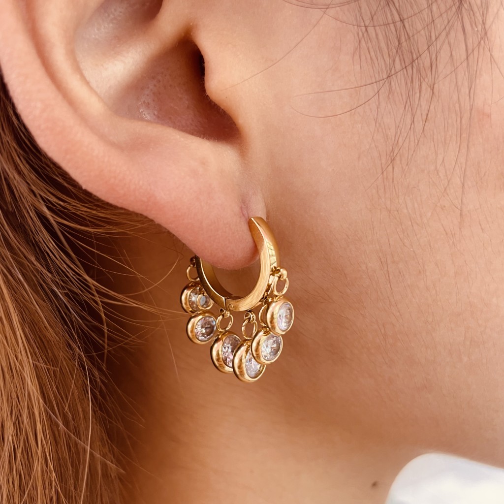 Stainless steel hoop earrings