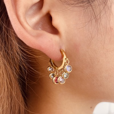 Stainless steel hoop earrings