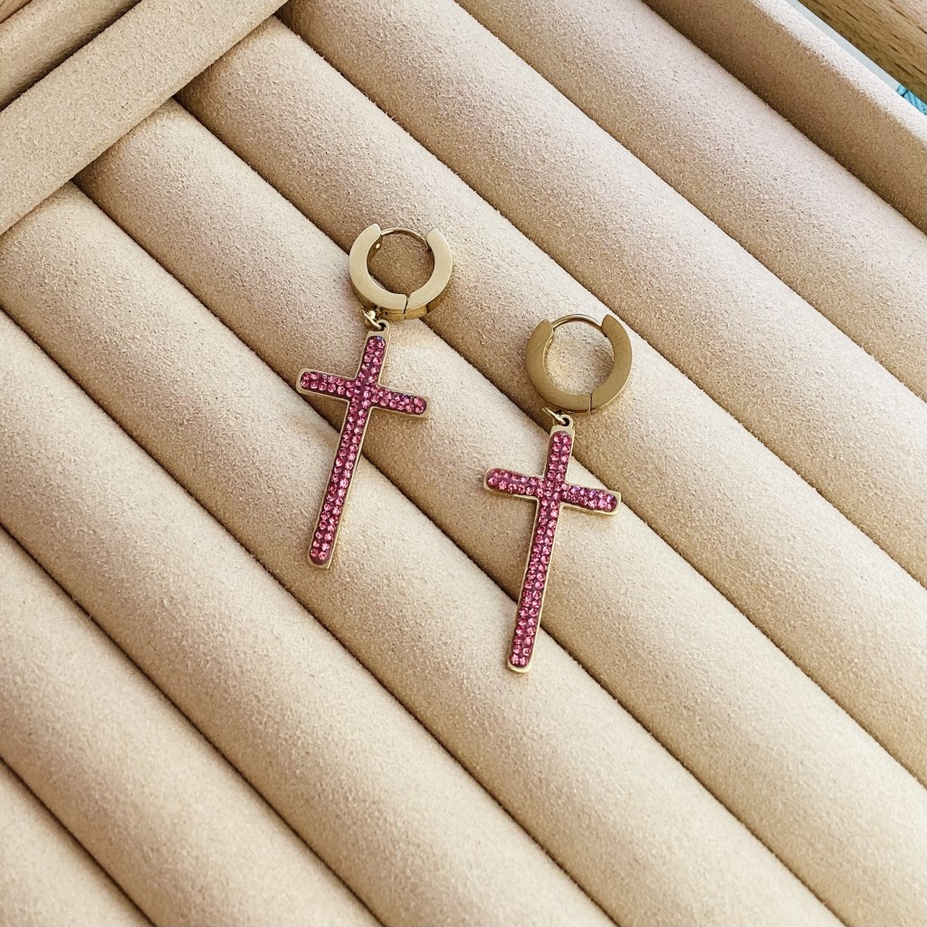 Stainless steel hoop earrings