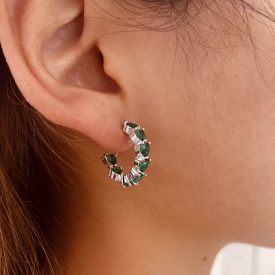 Stainless steel hoop earrings