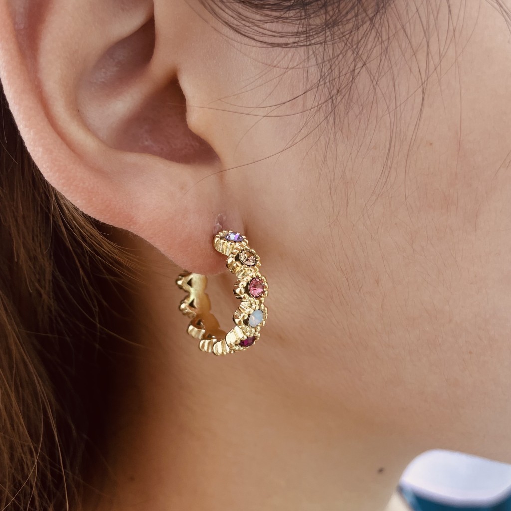 Stainless steel hoop earrings