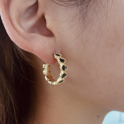 Stainless steel hoop earrings
