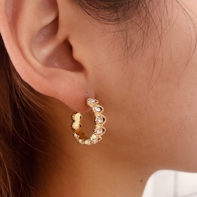 Stainless steel hoop earrings