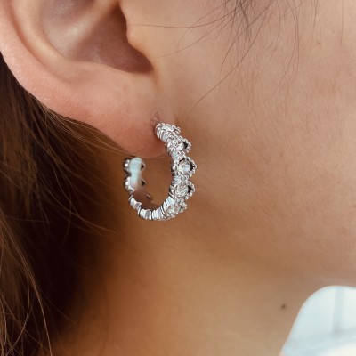 Stainless steel hoop earrings