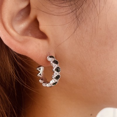 Stainless steel hoop earrings