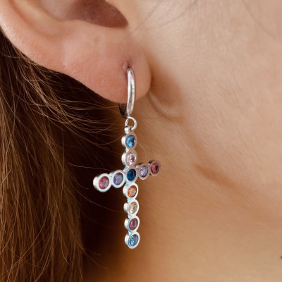 Stainless steel hoop earrings