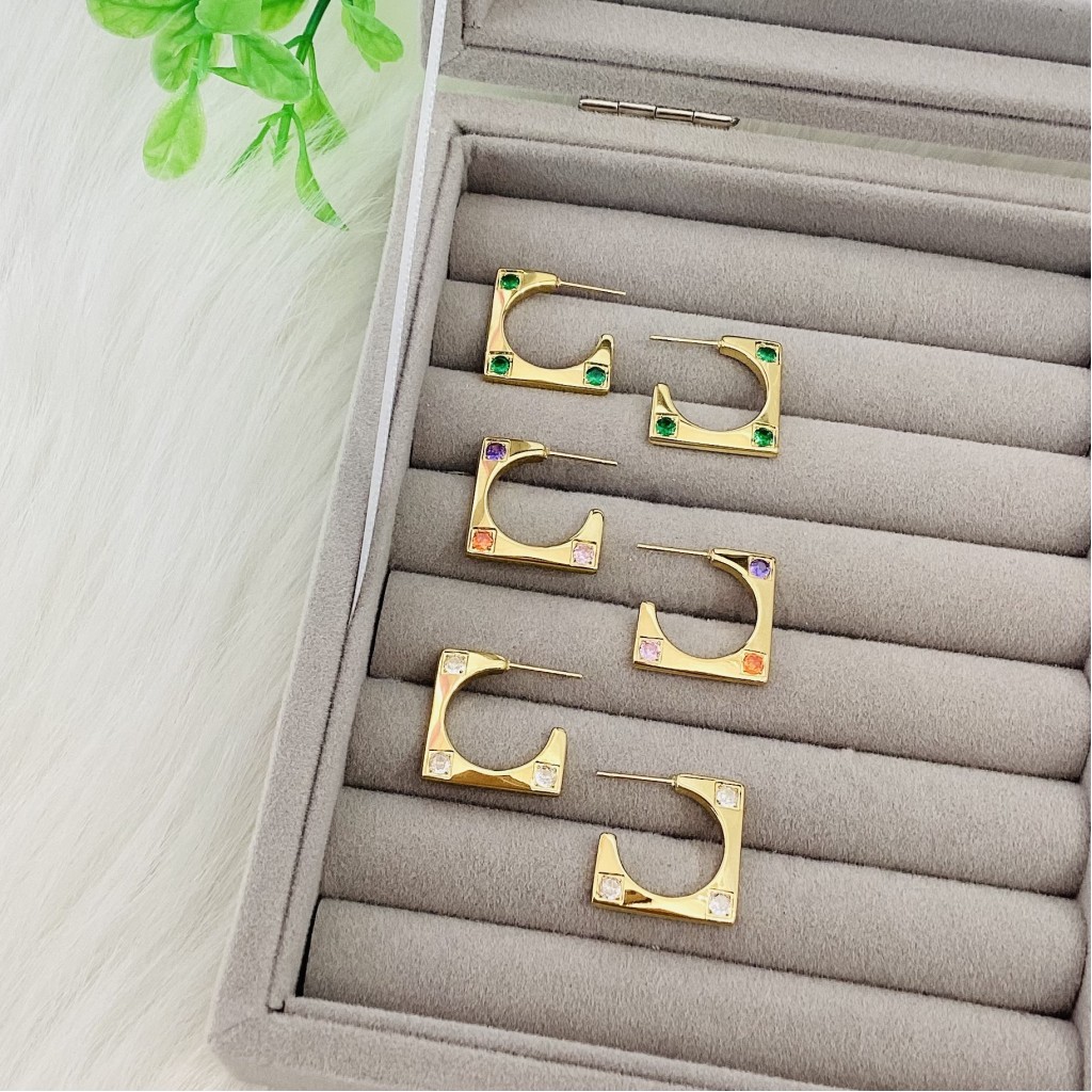 Stainless steel hoop earrings