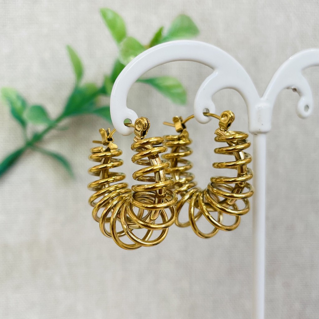 Stainless steel hoop earrings