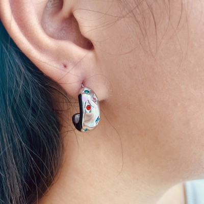 Stainless steel hoop earrings