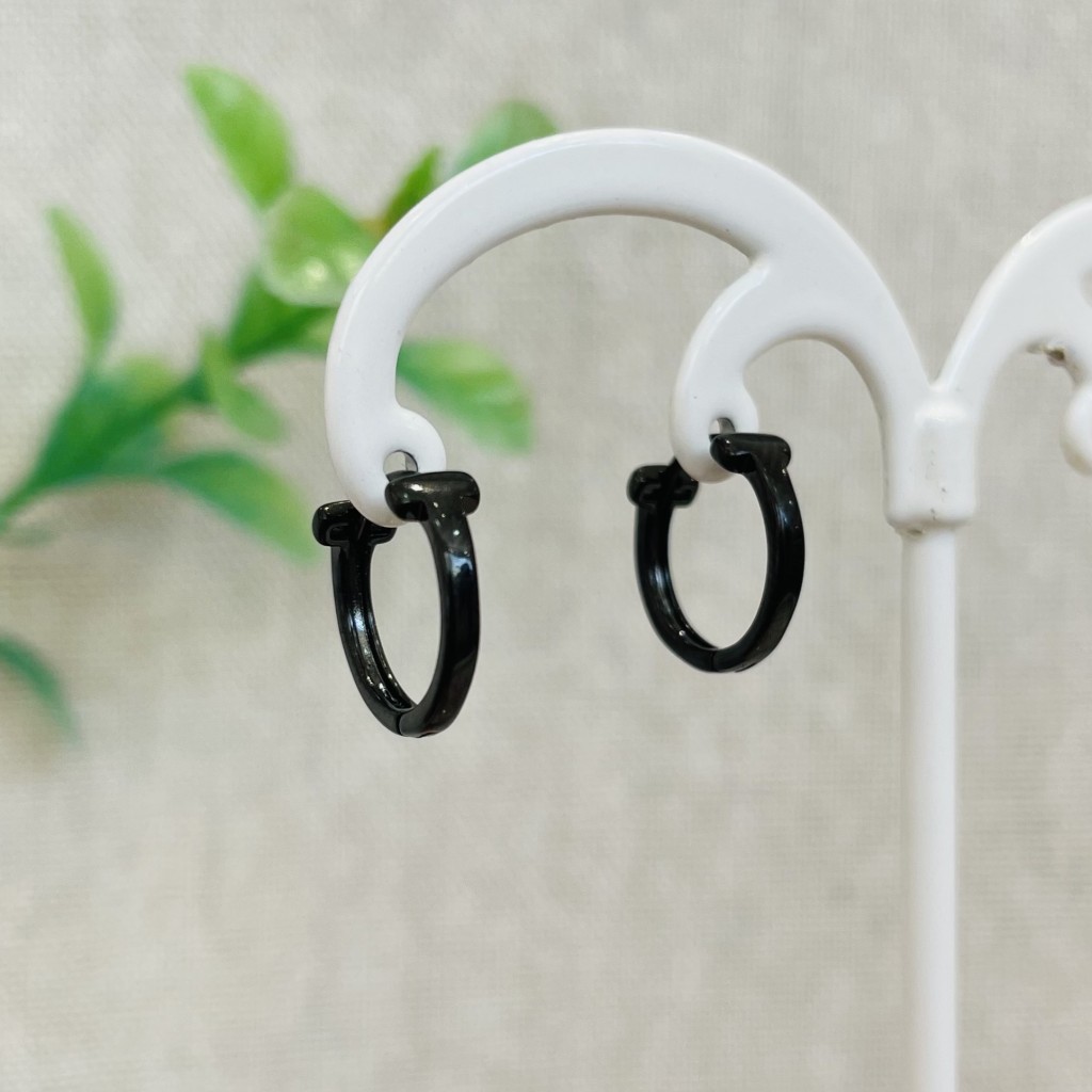 Stainless steel hoop earrings